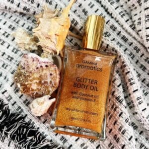 glitter body oil